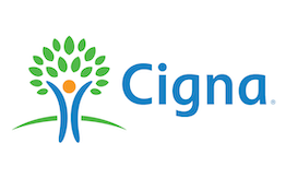 Cigna Logo featuring a person that also resembles a tree