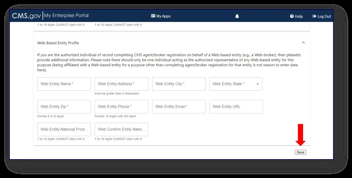 Save the completed MLMS agent and broker profile