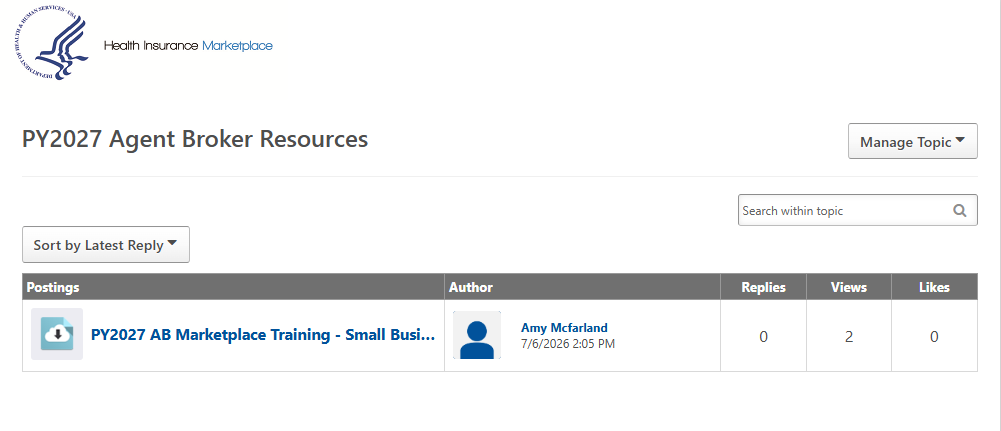 PY2027 Agent and Broker Resources folder in MLMS Training Resources